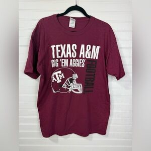 Texas A&M Football fan maroon tshirt. Size large